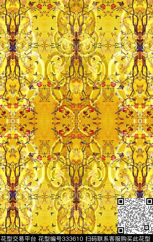 V-中国风/Chinese数码印花华亿平台下载（图片编号: 333610） - 瓦栏（Walan）