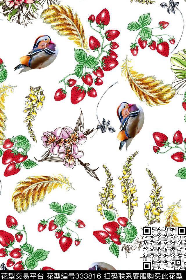 花卉数码印花华亿平台下载（图片编号: 333816） - 瓦栏（Walan）