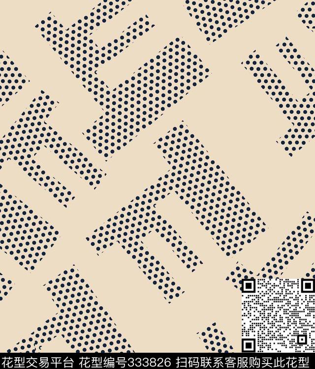 抽象几何叶子传统印花华亿平台下载（图片编号: 333826） - 瓦栏（Walan）