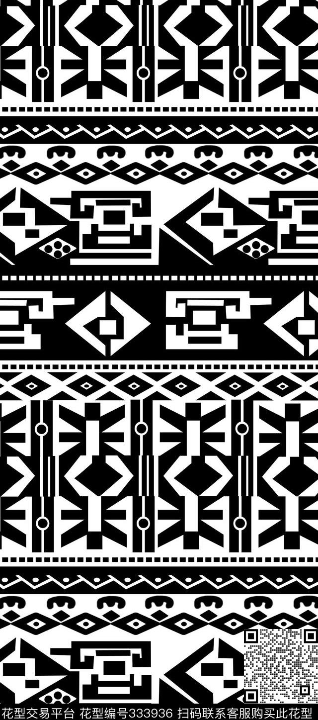 民族几何单色几何民族图案几何传统印花华亿平台下载（图片编号: 333936） - 瓦栏（Walan）
