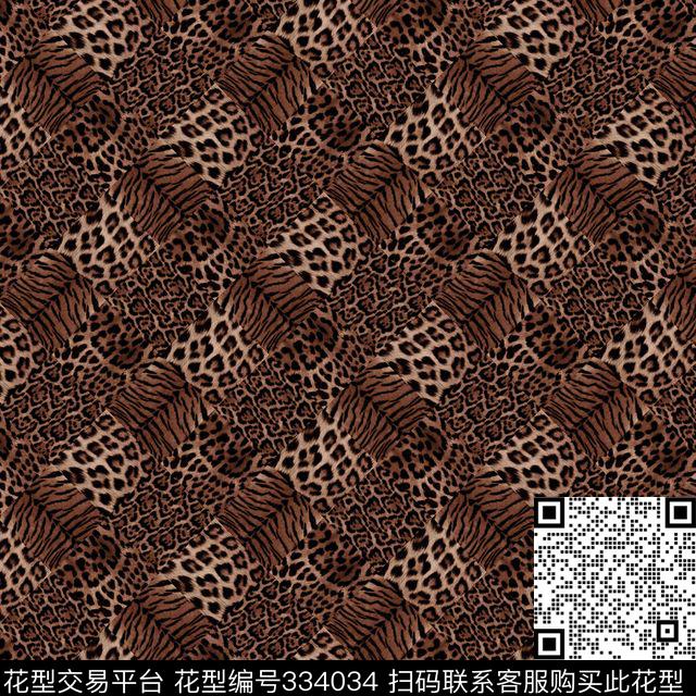 动物纹拼传统印花华亿平台下载（图片编号: 334034） - 瓦栏（Walan）