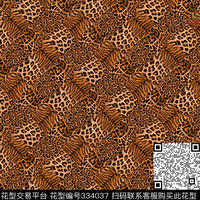 动物纹拼传统印花华亿平台下载（图片编号: 334037） - 瓦栏（Walan）