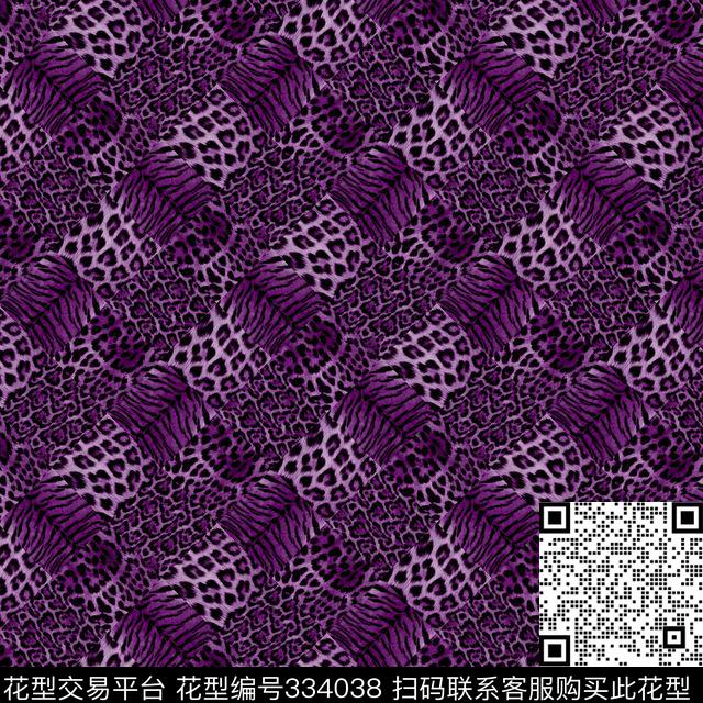 动物纹拼传统印花华亿平台下载（图片编号: 334038） - 瓦栏（Walan）