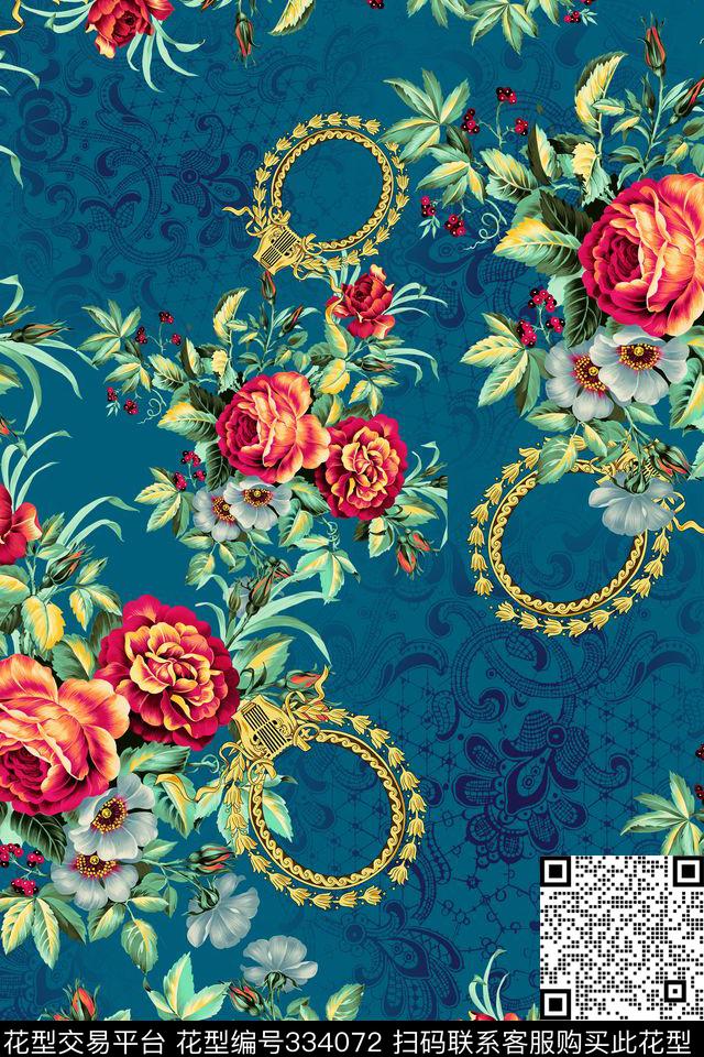 花卉珠宝、配饰数码印花华亿平台下载（图片编号: 334072） - 瓦栏（Walan）