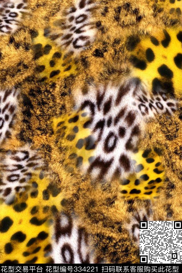 动物纹数码印花华亿平台下载（图片编号: 334221） - 瓦栏（Walan）