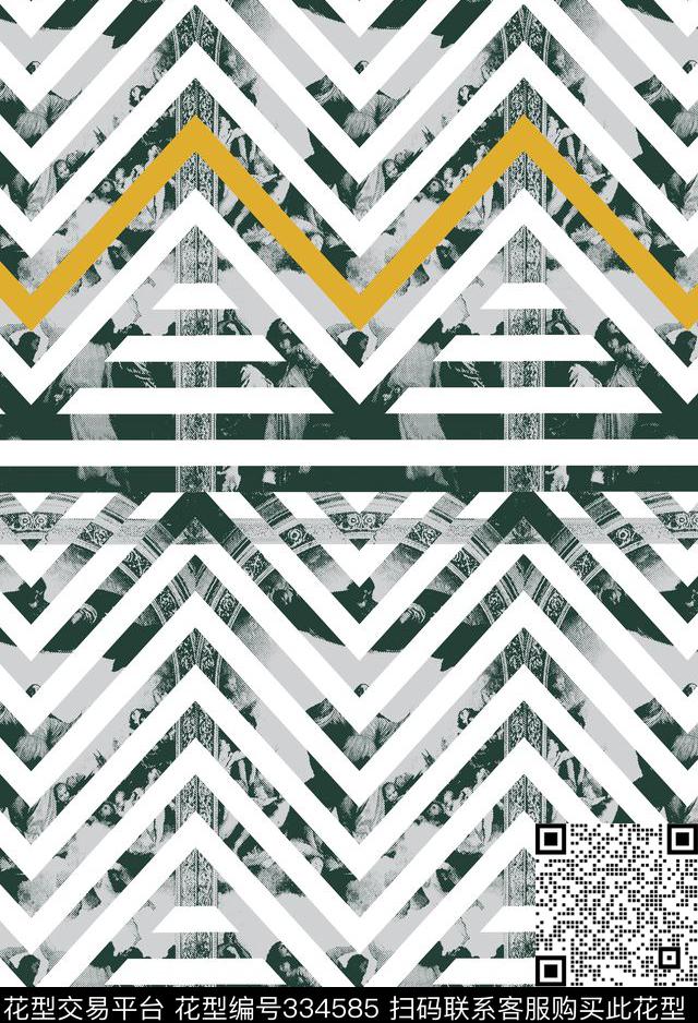 几何条纹宗教传统印花华亿平台下载（图片编号: 334585） - 瓦栏（Walan）