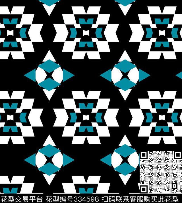 几何传统印花华亿平台下载（图片编号: 334598） - 瓦栏（Walan）