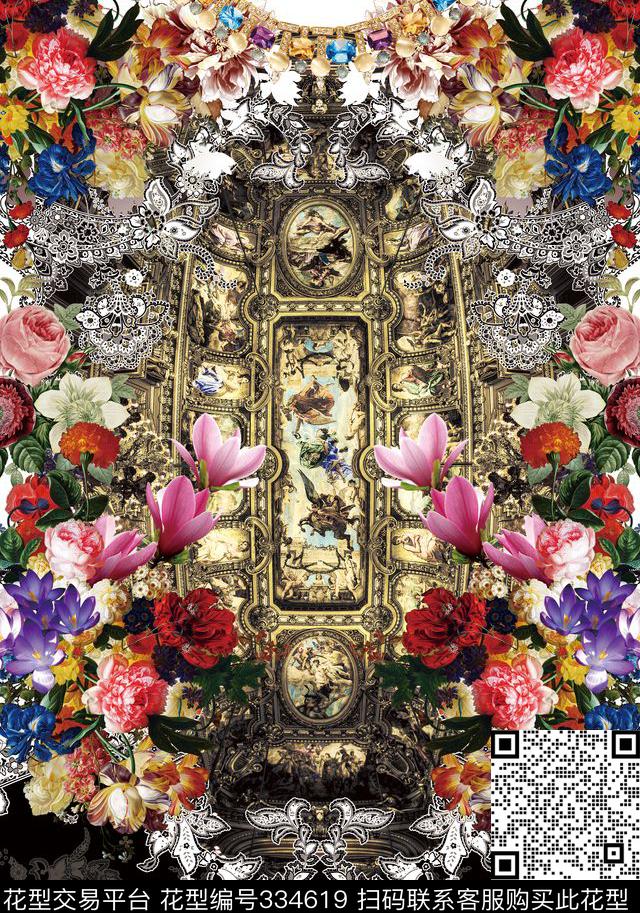 定位珠宝花纹数码印花华亿平台下载（图片编号: 334619） - 瓦栏（Walan）