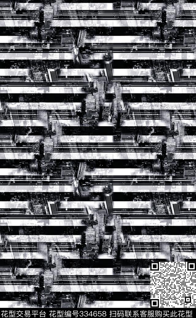 抽象前卫宫廷建筑数码印花华亿平台下载（图片编号: 334658） - 瓦栏（Walan）