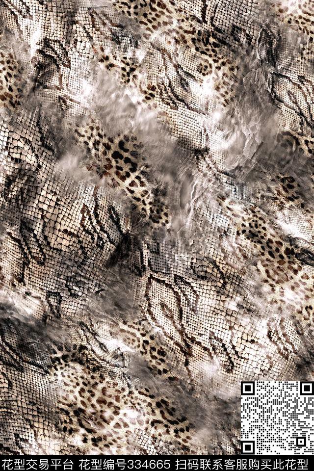 动物纹数码印花华亿平台下载（图片编号: 334665） - 瓦栏（Walan）