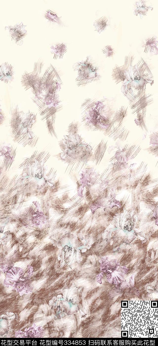 定位素描手稿抽象数码印花华亿平台下载（图片编号: 334853） - 瓦栏（Walan）