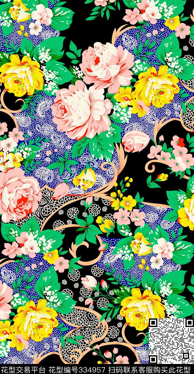 分色传统印花传统印花华亿平台下载（图片编号: 334957） - 瓦栏（Walan）