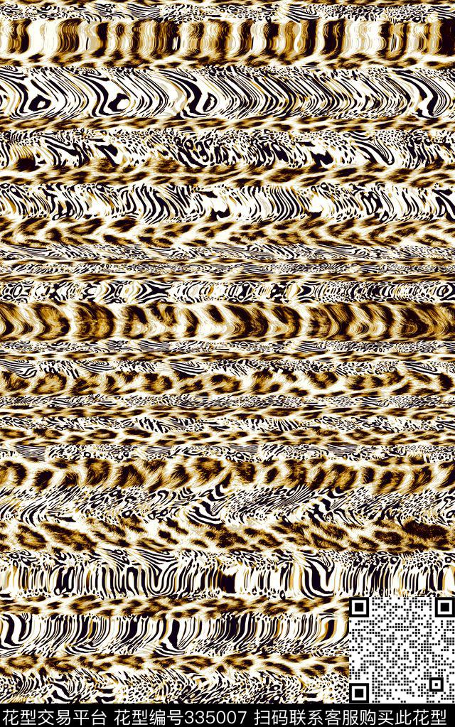 豹纹动物纹男装数码印花华亿平台下载（图片编号: 335007） - 瓦栏（Walan）