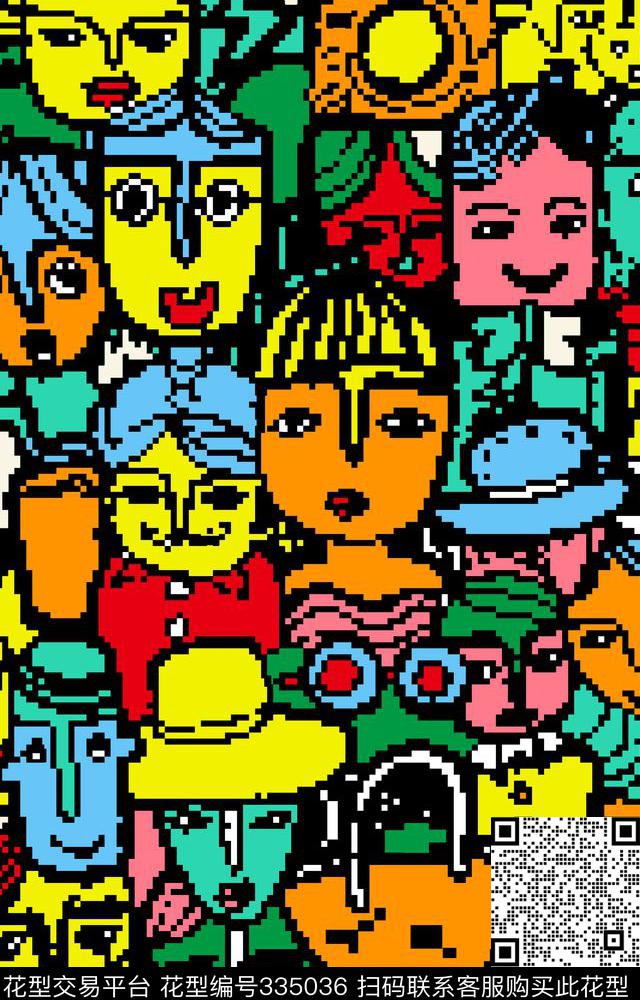 ♥红桃A〖抽象个性〗数码印花华亿平台下载（图片编号: 335036） - 瓦栏（Walan）