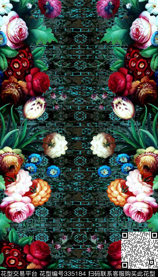 定位花卉数码印花华亿平台下载（图片编号: 335184） - 瓦栏（Walan）