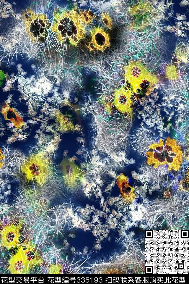花卉数码印花华亿平台下载（图片编号: 335193） - 瓦栏（Walan）