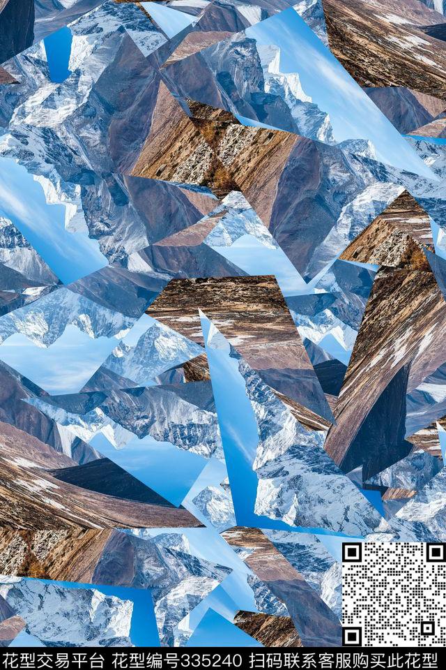 休闲抽象怀旧数码印花华亿平台下载（图片编号: 335240） - 瓦栏（Walan）