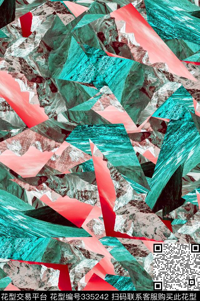 休闲抽象怀旧数码印花华亿平台下载（图片编号: 335242） - 瓦栏（Walan）