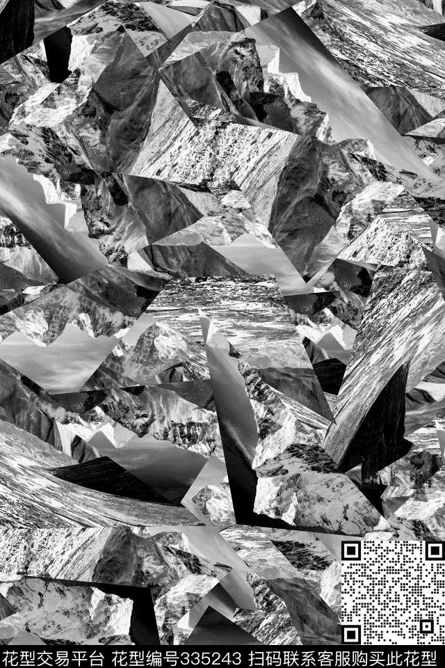 休闲抽象怀旧数码印花华亿平台下载（图片编号: 335243） - 瓦栏（Walan）