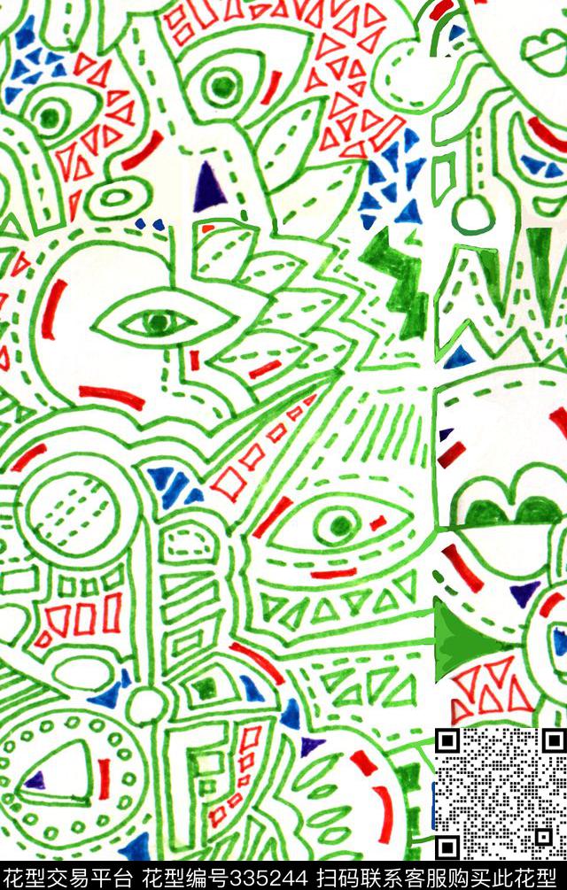 ♥红桃A〖抽象个性〗传统印花华亿平台下载（图片编号: 335244） - 瓦栏（Walan）