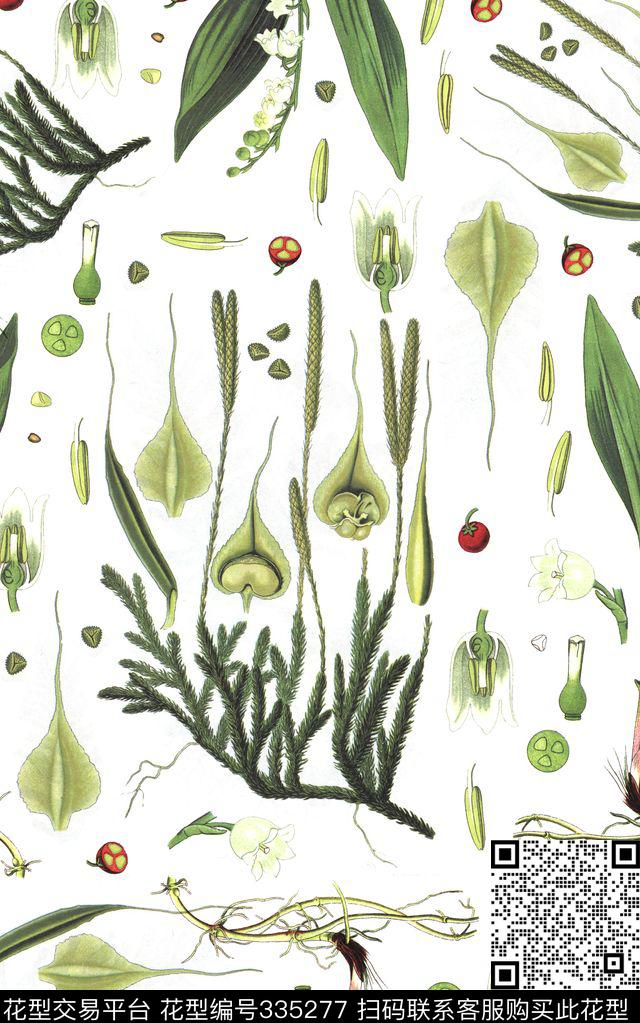 潮流复古手绘数码印花华亿平台下载（图片编号: 335277） - 瓦栏（Walan）