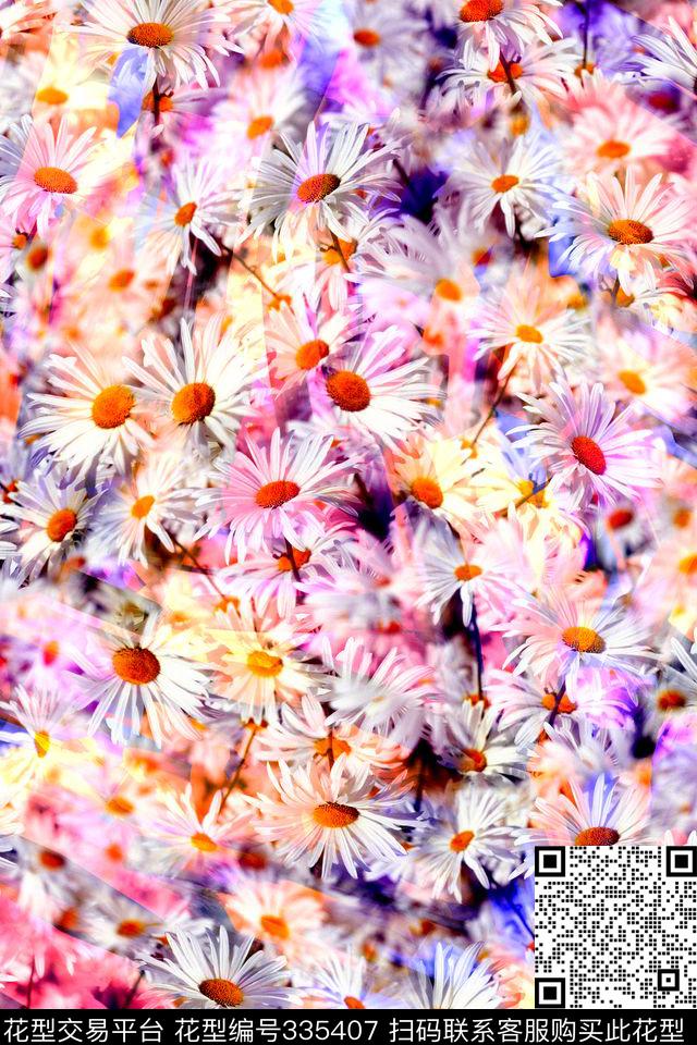 花卉数码印花华亿平台下载（图片编号: 335407） - 瓦栏（Walan）