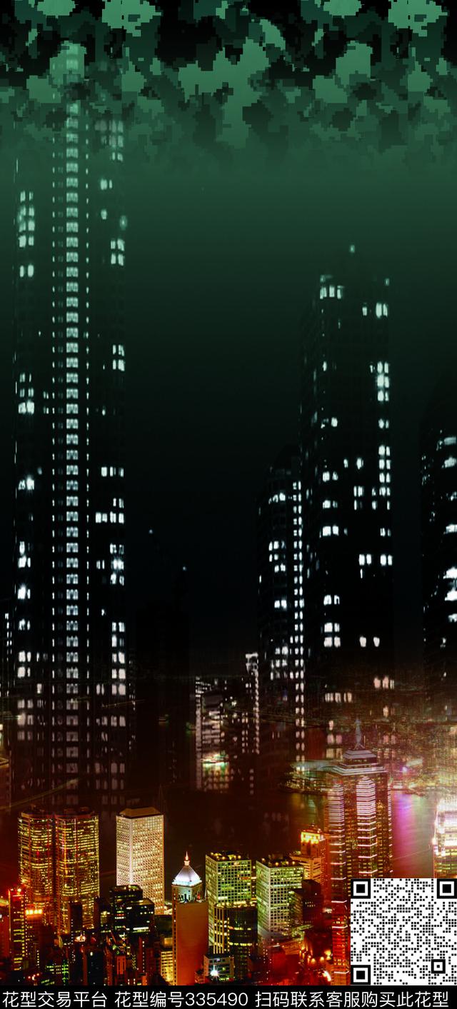 建筑迷彩建筑、迷彩、黑夜建筑数码印花华亿平台下载（图片编号: 335490） - 瓦栏（Walan）