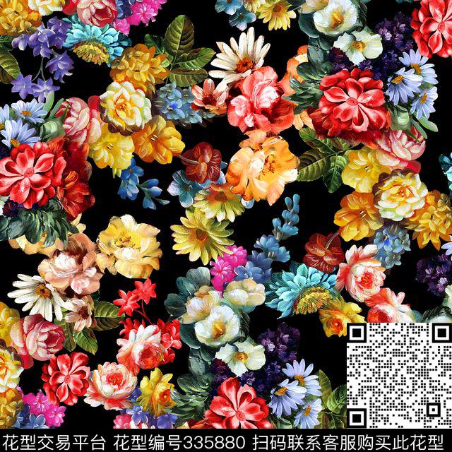 花卉数码印花华亿平台下载（图片编号: 335880） - 瓦栏（Walan）