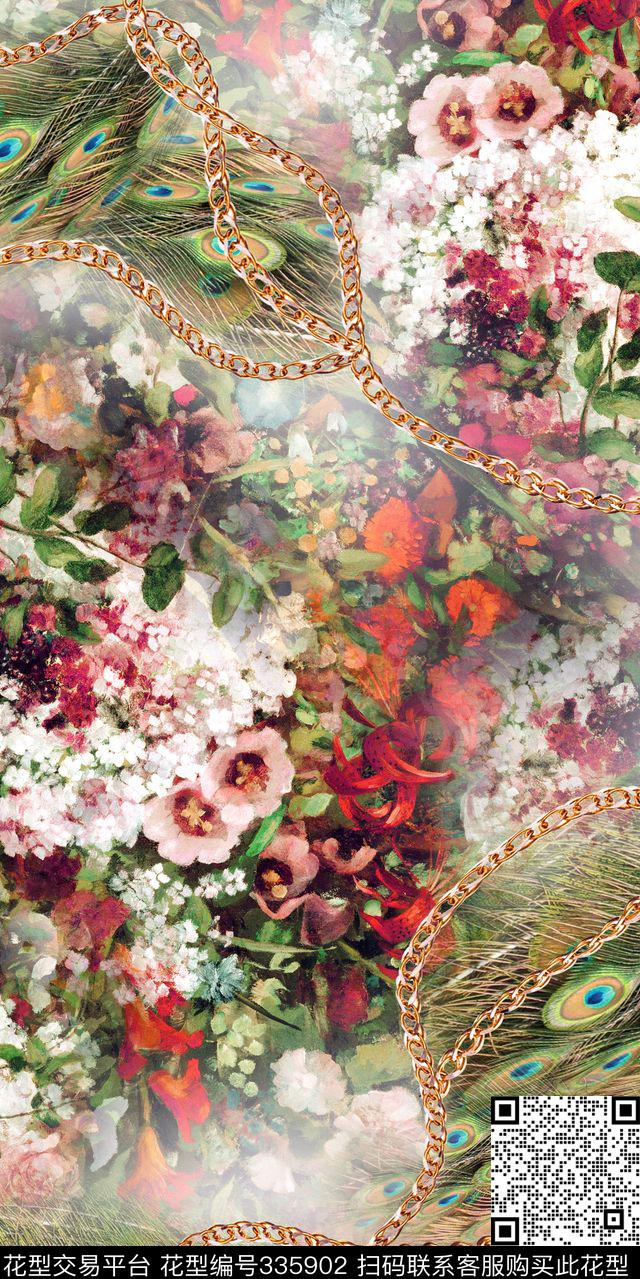 花卉数码印花华亿平台下载（图片编号: 335902） - 瓦栏（Walan）