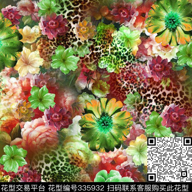 花卉数码印花华亿平台下载（图片编号: 335932） - 瓦栏（Walan）