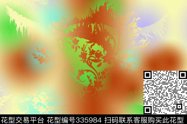 大花花卉小碎花传统印花华亿平台下载（图片编号: 335984） - 瓦栏（Walan）