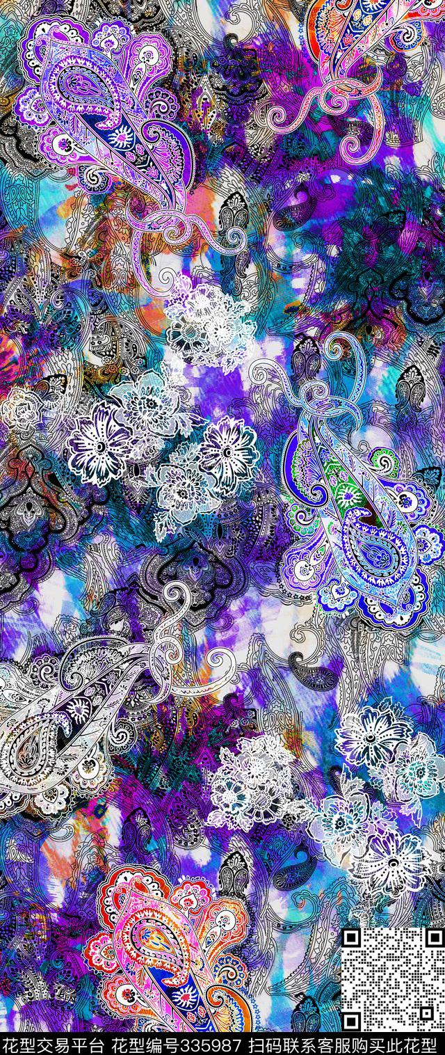 R-腰果花佩兹利/Pezli数码印花华亿平台下载（图片编号: 335987） - 瓦栏（Walan）