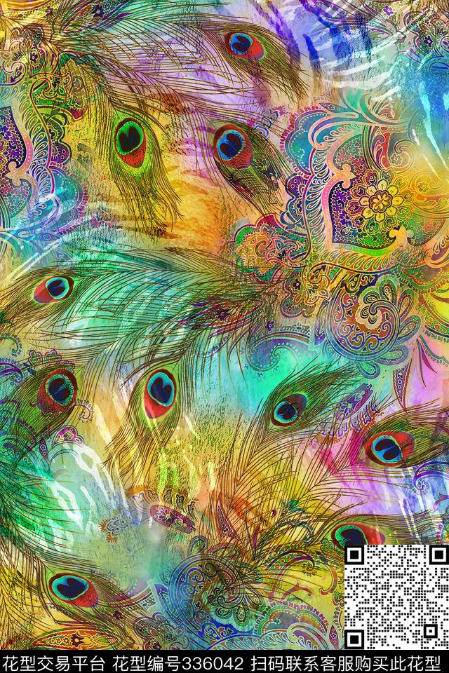 抽象数码印花华亿平台下载（图片编号: 336042） - 瓦栏（Walan）