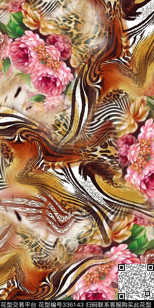 花卉数码印花华亿平台下载（图片编号: 336143） - 瓦栏（Walan）