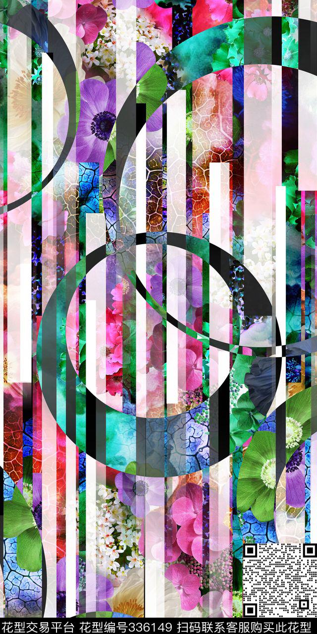 抽象简洁数码印花华亿平台下载（图片编号: 336149） - 瓦栏（Walan）