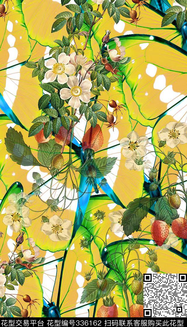 男女泳装四方连续花鸟植物数码印花华亿平台下载（图片编号: 336162） - 瓦栏（Walan）