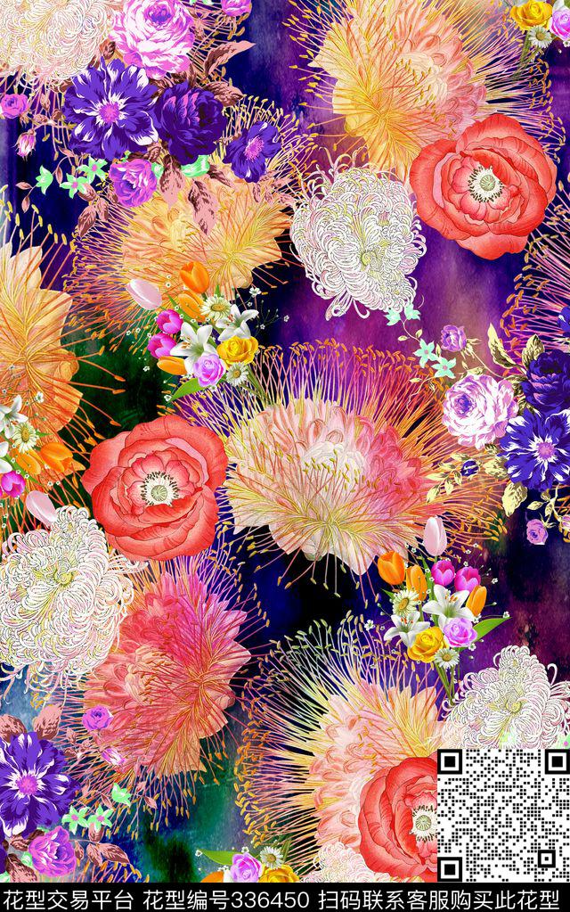 U-植物花卉/Botany数码印花华亿平台下载（图片编号: 336450） - 瓦栏（Walan）