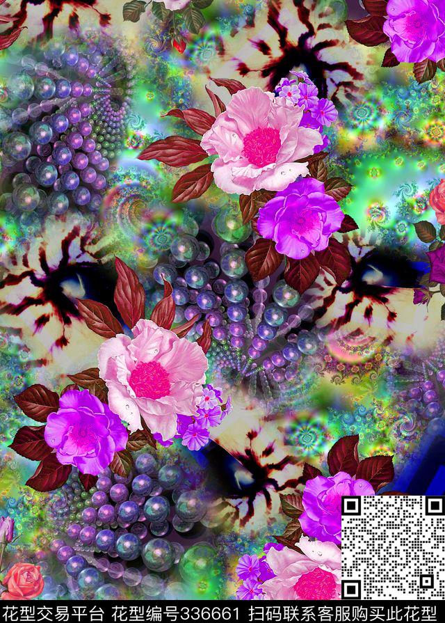 抽象数码印花华亿平台下载（图片编号: 336661） - 瓦栏（Walan）