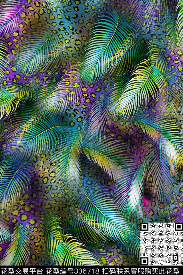 花卉动物纹数码印花华亿平台下载（图片编号: 336718） - 瓦栏（Walan）