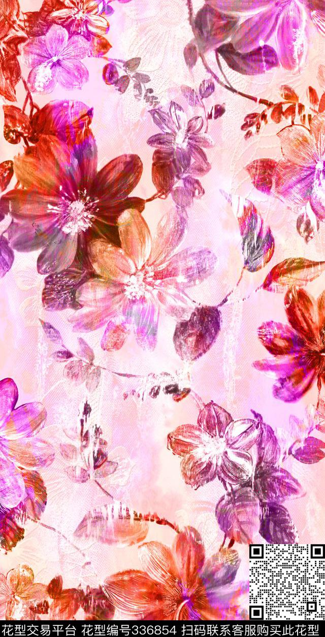 花卉韩国数码印花华亿平台下载（图片编号: 336854） - 瓦栏（Walan）