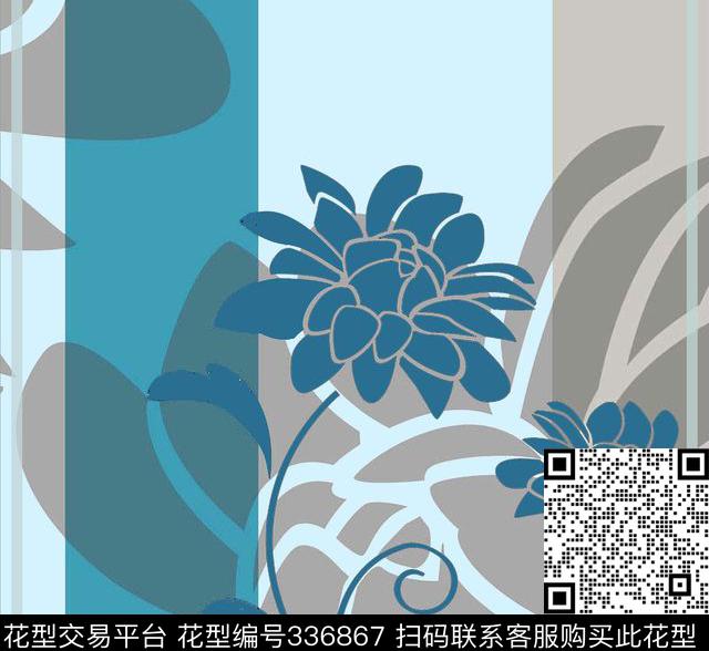 大花花卉小碎花传统印花华亿平台下载（图片编号: 336867） - 瓦栏（Walan）