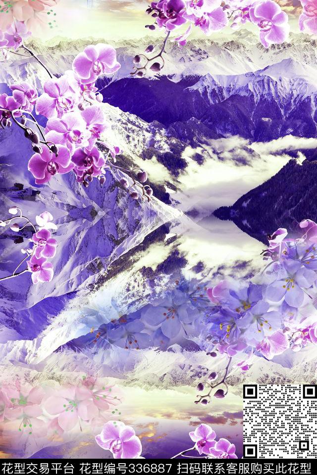 花卉风景、照片数码印花华亿平台下载（图片编号: 336887） - 瓦栏（Walan）