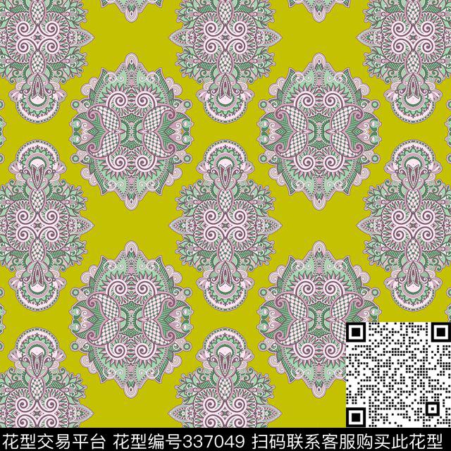 民族风古典纹饰男装传统印花华亿平台下载（图片编号: 337049） - 瓦栏（Walan）