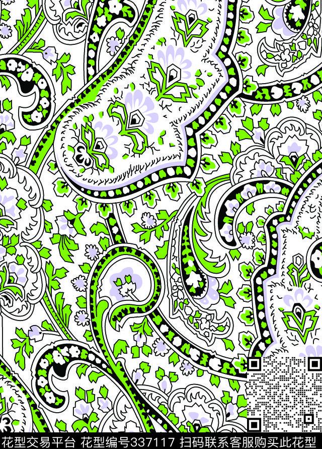 大牌腰果火腿花传统印花华亿平台下载（图片编号: 337117） - 瓦栏（Walan）