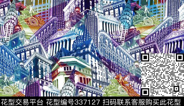 四方两方连续数码印花华亿平台下载（图片编号: 337127） - 瓦栏（Walan）