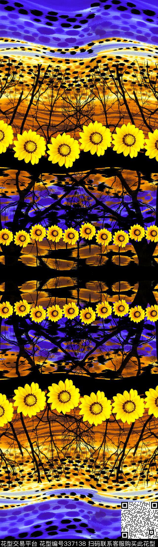 豹纹动物纹非洲数码印花华亿平台下载（图片编号: 337138） - 瓦栏（Walan）