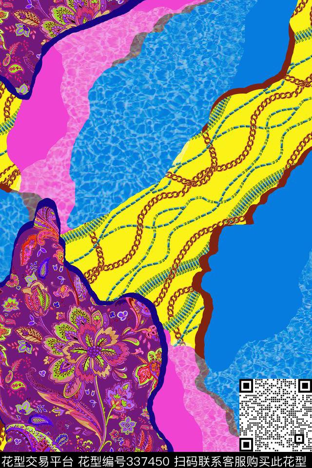 几何珠宝、配饰民族数码印花华亿平台下载（图片编号: 337450） - 瓦栏（Walan）
