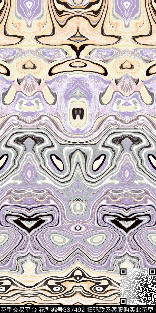 宫廷风花卉大理石数码印花华亿平台下载（图片编号: 337492） - 瓦栏（Walan）