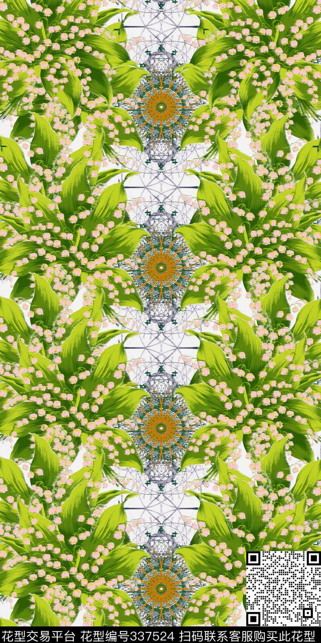 大花花卉小碎花数码印花华亿平台下载（图片编号: 337524） - 瓦栏（Walan）