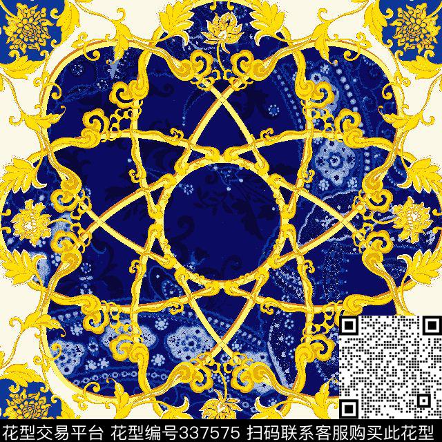 欧式宫廷复古简约数码印花华亿平台下载（图片编号: 337575） - 瓦栏（Walan）